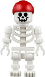 LEGO gen067 Skeleton with Standard Skull, Red Rounded Top Bandana
